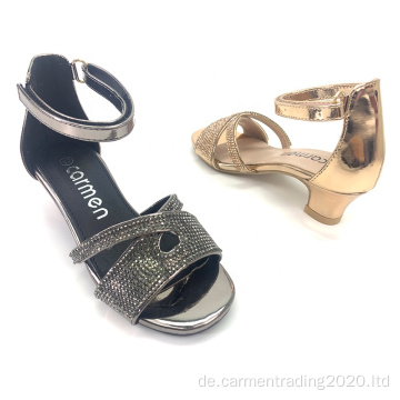 Neue Sommer mit niedrigem Heeled Peep-Toe Prinzessin Sandalen